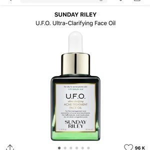 Sunday Riley acne clearing oil.